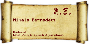 Mihala Bernadett névjegykártya