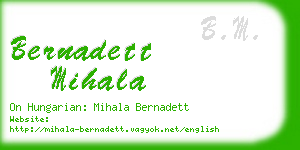 bernadett mihala business card